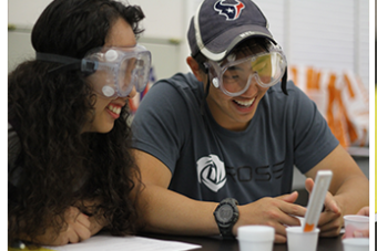 Students with goggles image