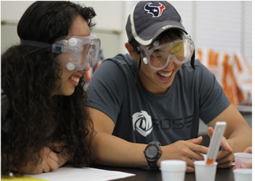 Outreach Students - with goggles